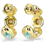 Gema hoop earrings Mixed cuts, Multicolored, Gold-tone plated